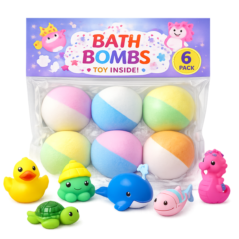 SurpriseHatch™ Bath Bombs – 6/12/18 Pack with Surprise for Kids