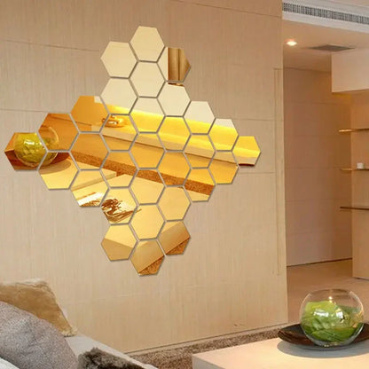 ShineHex Mirror Mosaic Tiles Decor