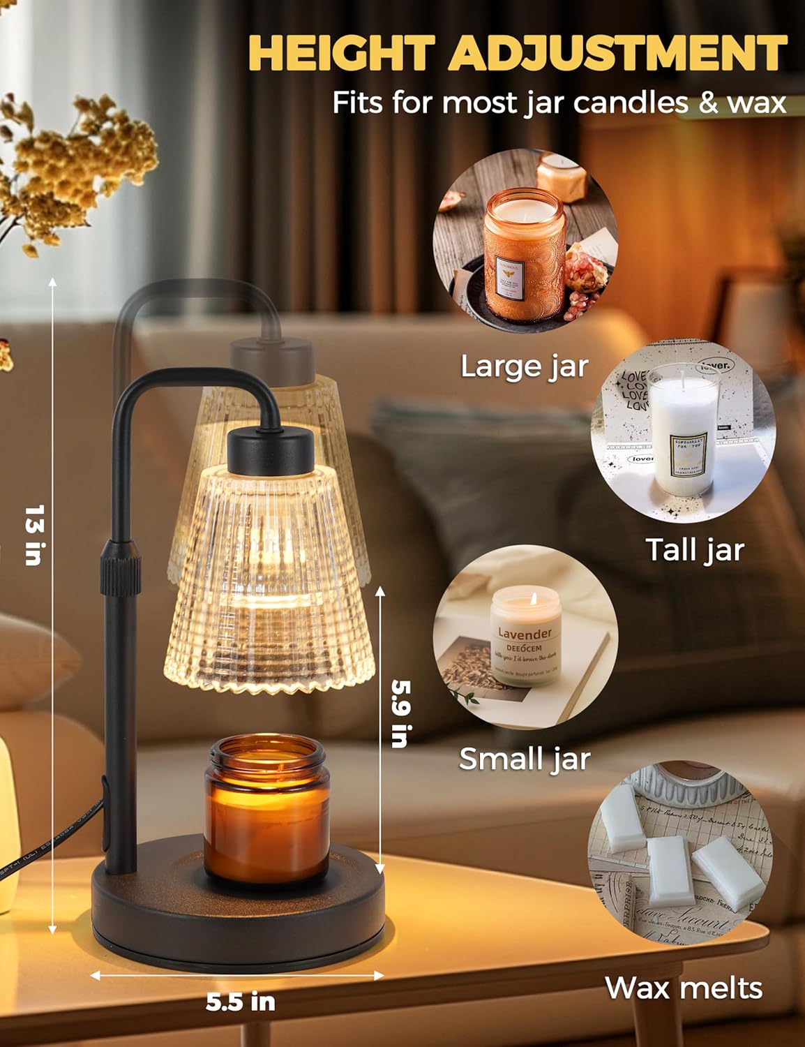 CozyGlow Pro Candle Warmer Lamp
