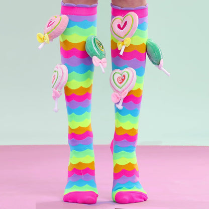 Bold Rainbow Knee-High Fun Socks