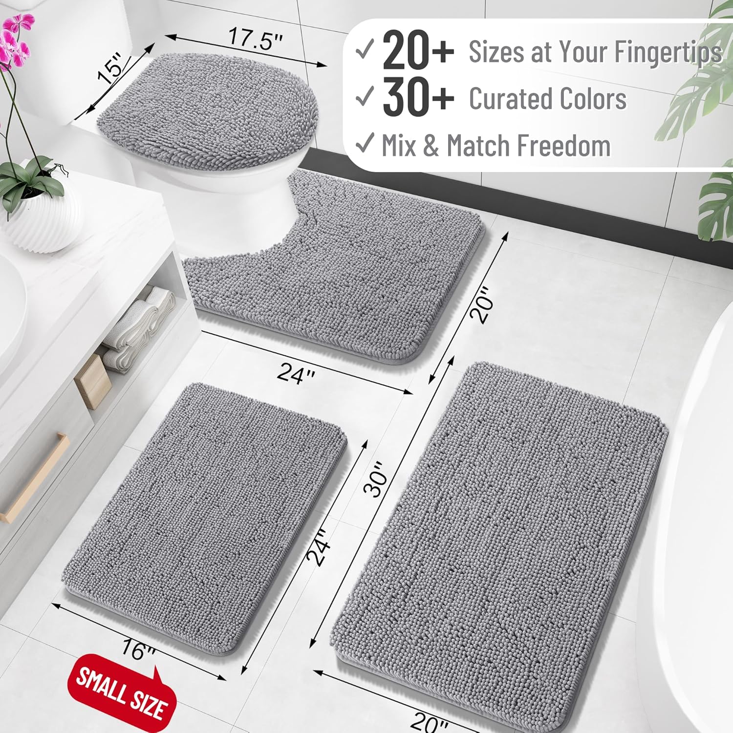 CloudSoft Chenille Bath Rug