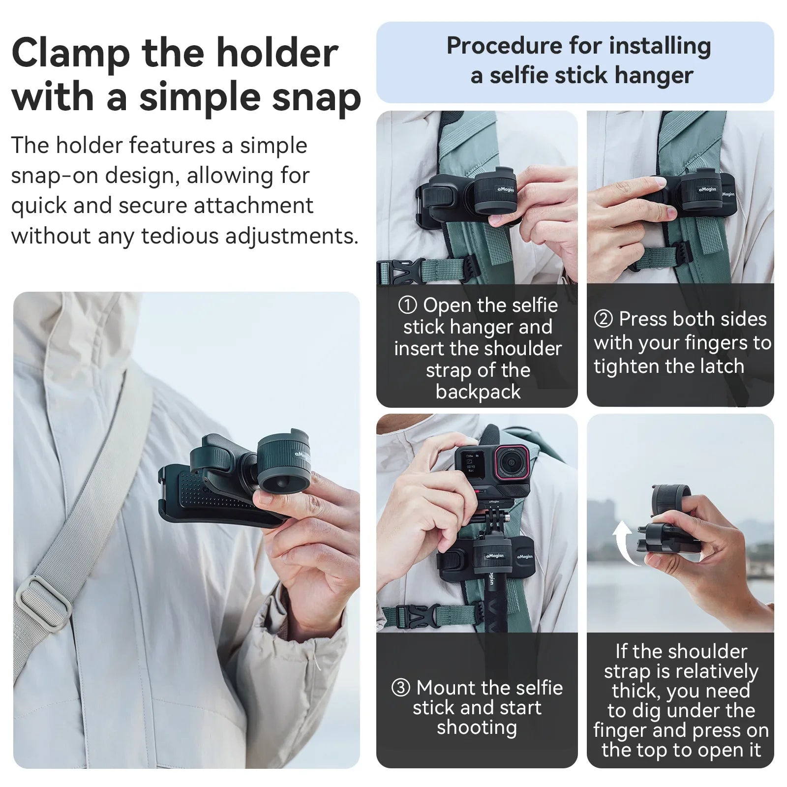 QuickGrip Selfie Stick Holster